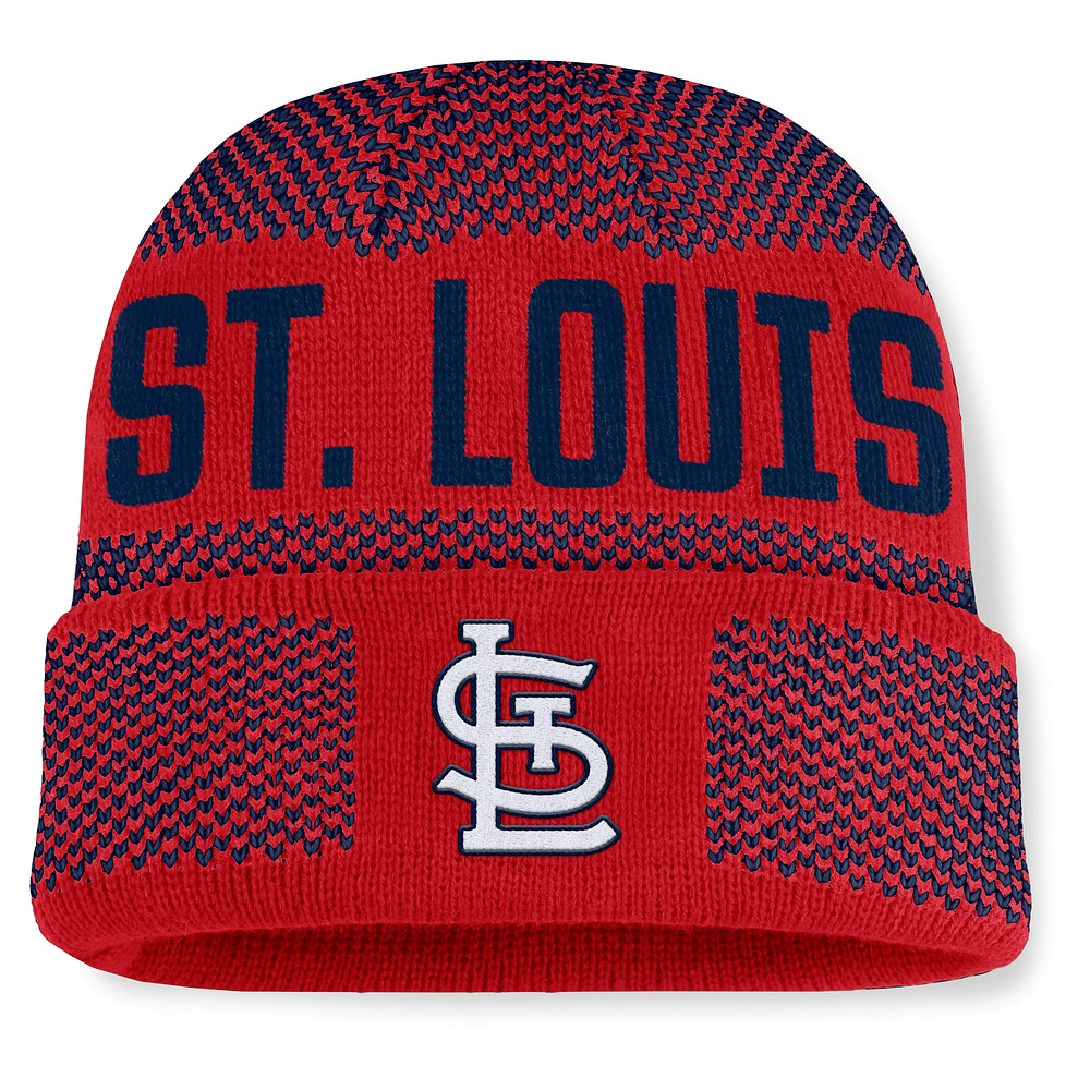 Men's Fanatics Red St. Louis Cardinals Rotation Cuffed Knit Hat