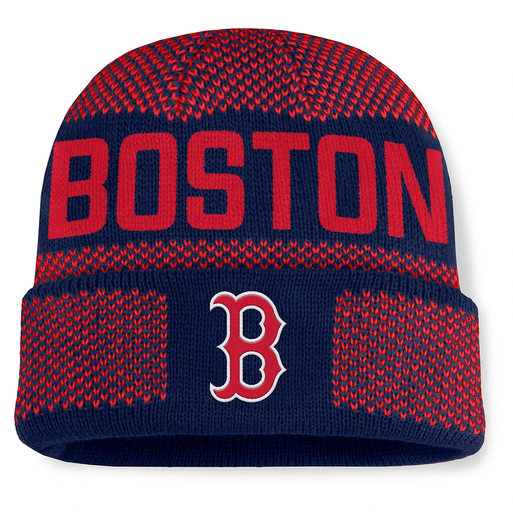 Men's Fanatics Navy Boston Red Sox Rotation Cuffed Knit Hat