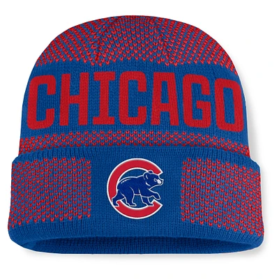 Men's Fanatics Royal Chicago Cubs Rotation Cuffed Knit Hat