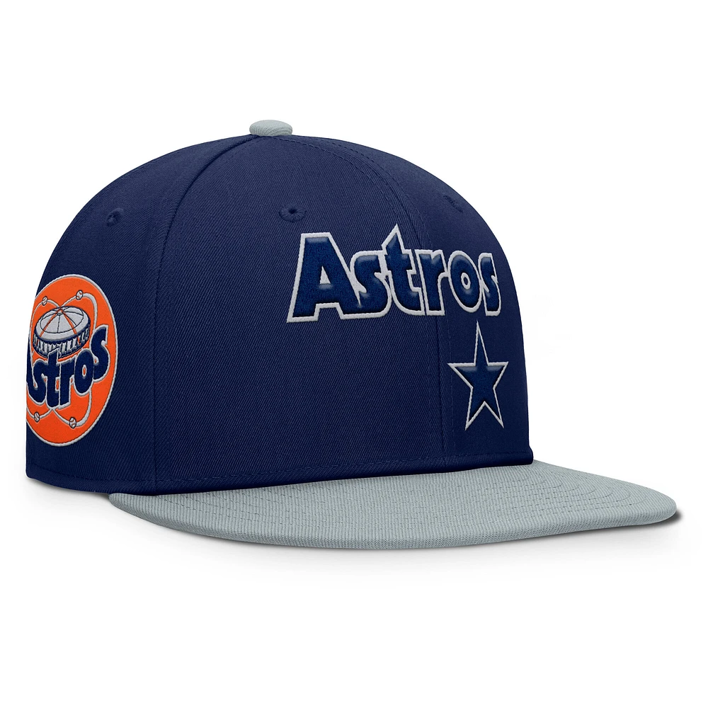 Men's Fanatics Navy/Gray Houston Astros Yard Fitted Hat