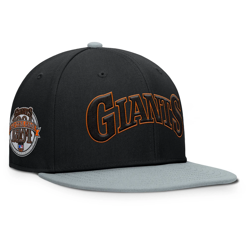 Men's Fanatics Black/Gray San Francisco Giants Yard Fitted Hat