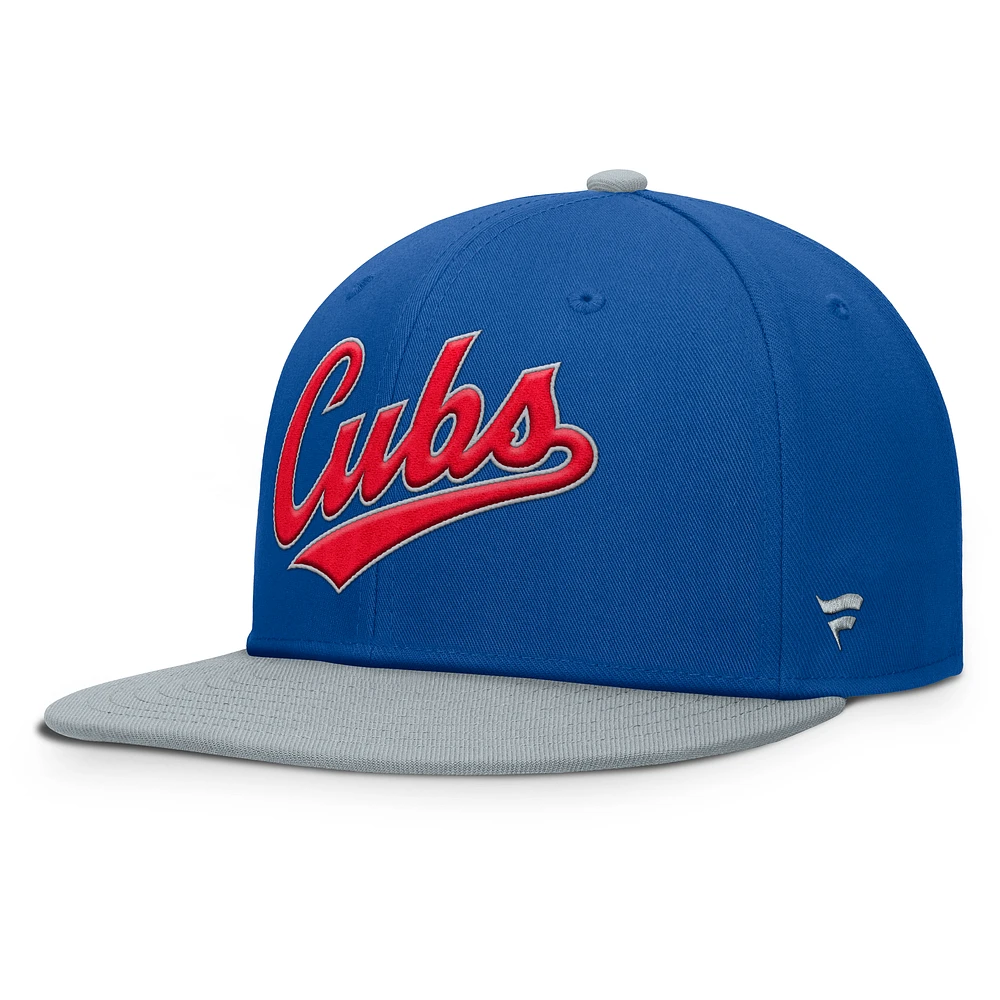 Men's Fanatics Royal/Gray Chicago Cubs Yard Fitted Hat