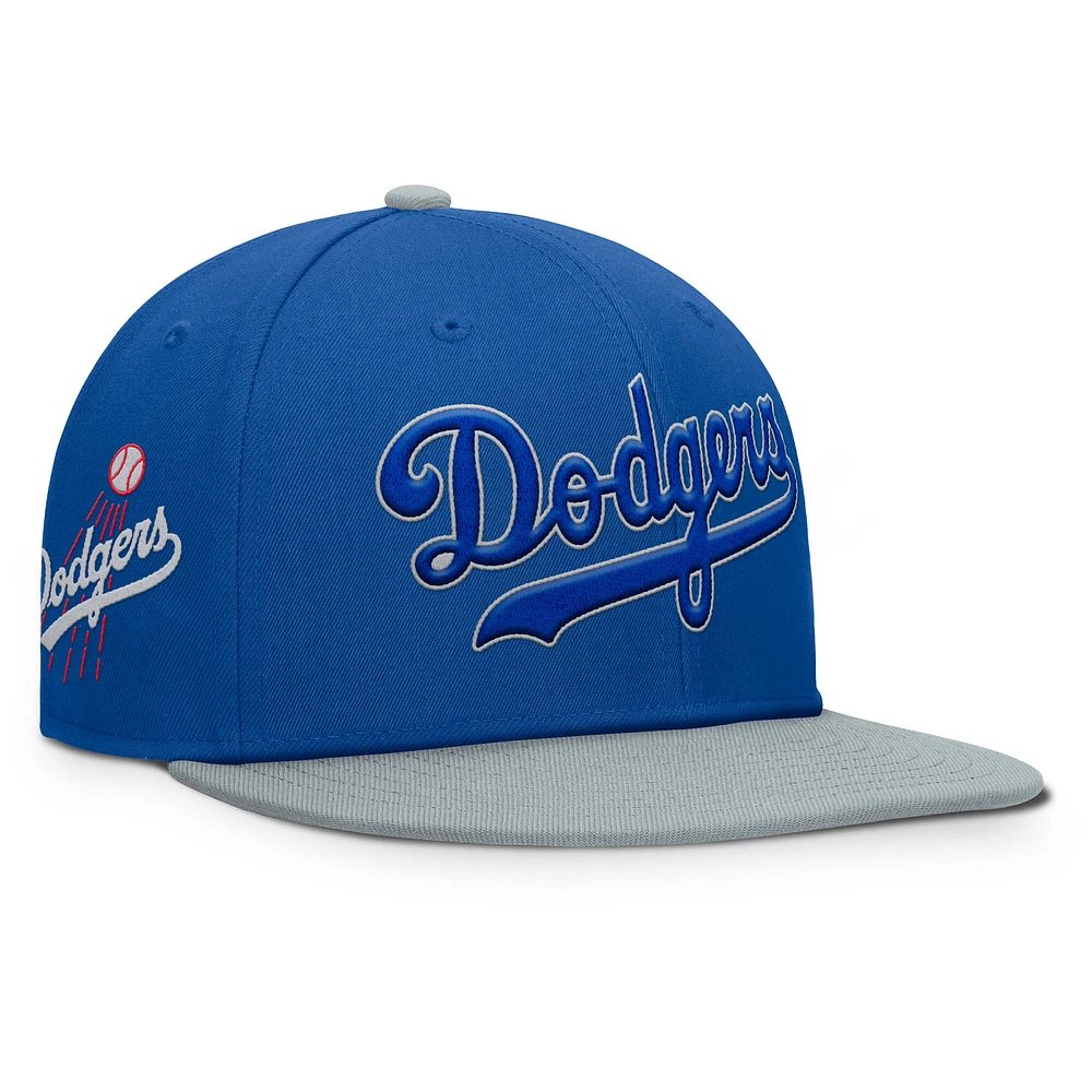 Men's Fanatics Royal/Gray Los Angeles Dodgers Yard Fitted Hat