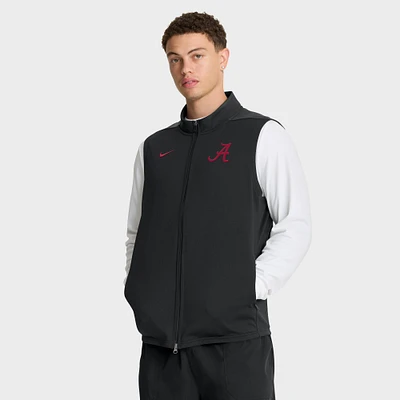 Men's Nike Black Alabama Crimson Tide Primetime Victory Performance Full-Zip Vest