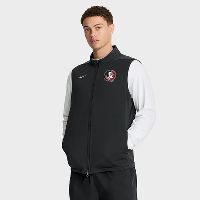 Men's Nike Black Florida State Seminoles Primetime Victory Performance Full-Zip Vest