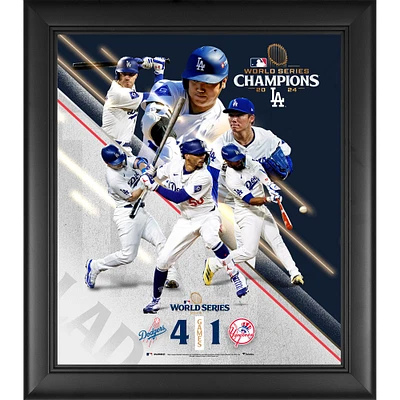 Fanatics Authentic No Color Los Angeles Dodgers 2024 MLB World Series Champions Framed 15" x 17" Collage