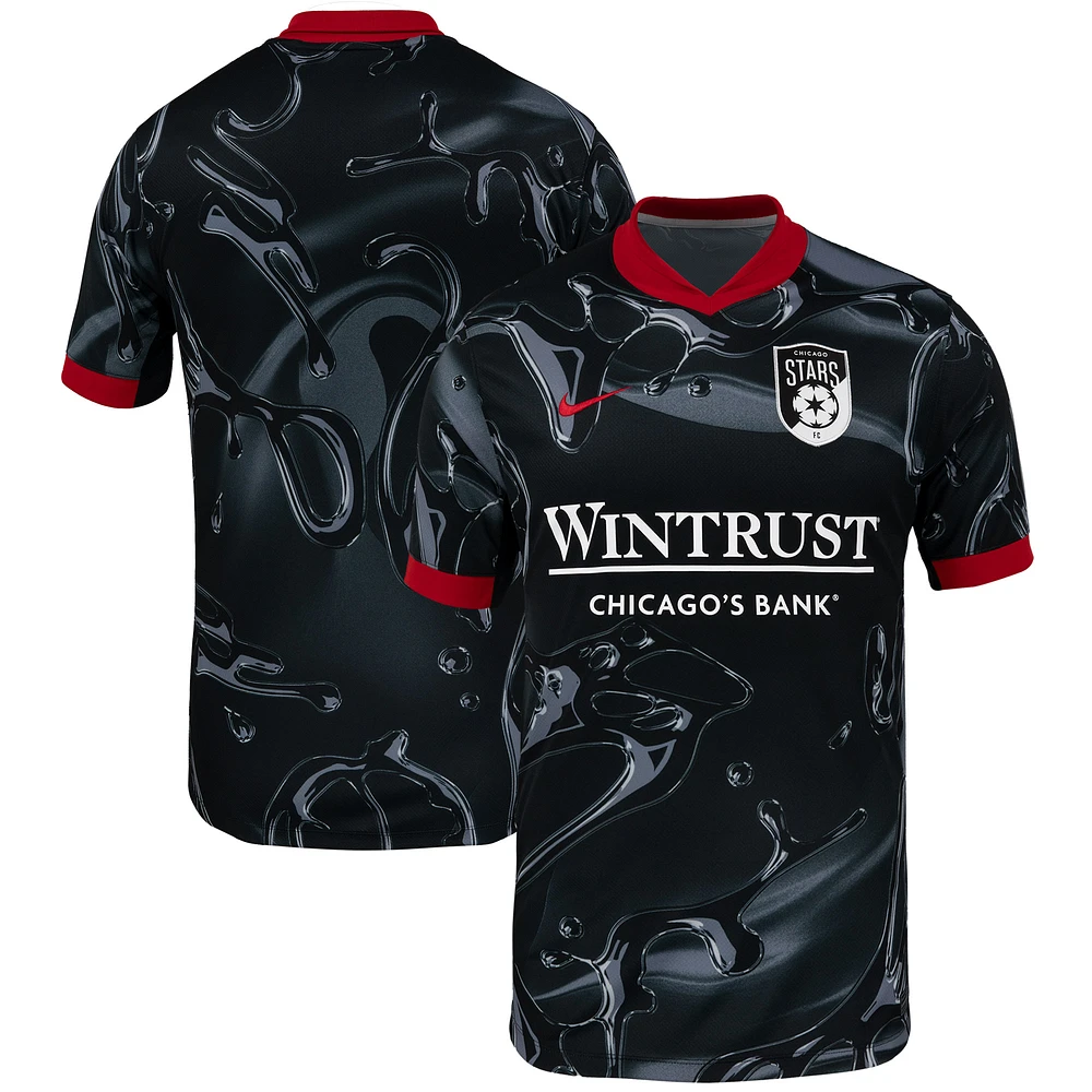 Men's Nike Black Chicago Stars FC 2025 Secondary Stadium Replica Jersey