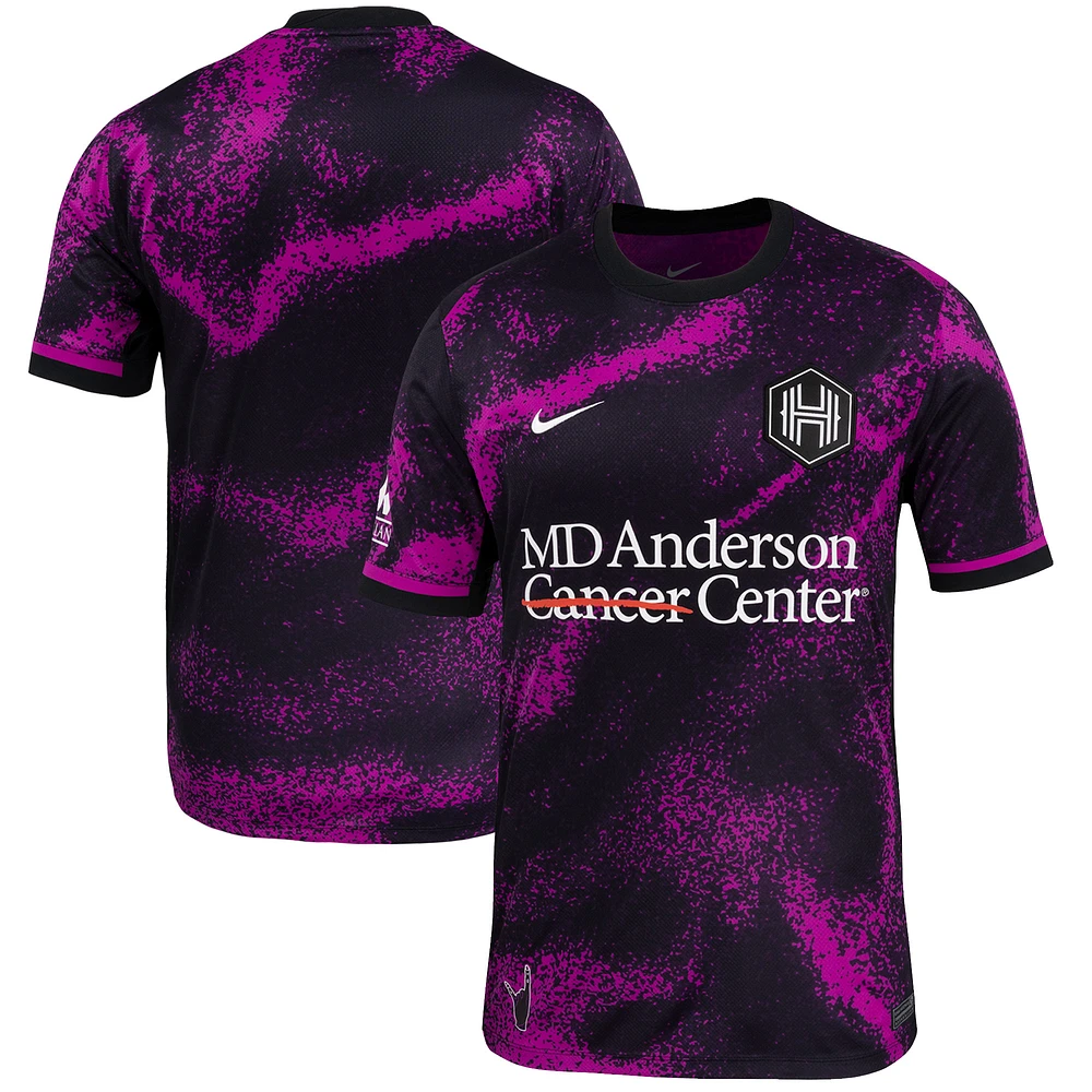 Men's Nike Black/Purple Houston Dash 2025 The Cosmic Storm Kit Stadium Replica Jersey