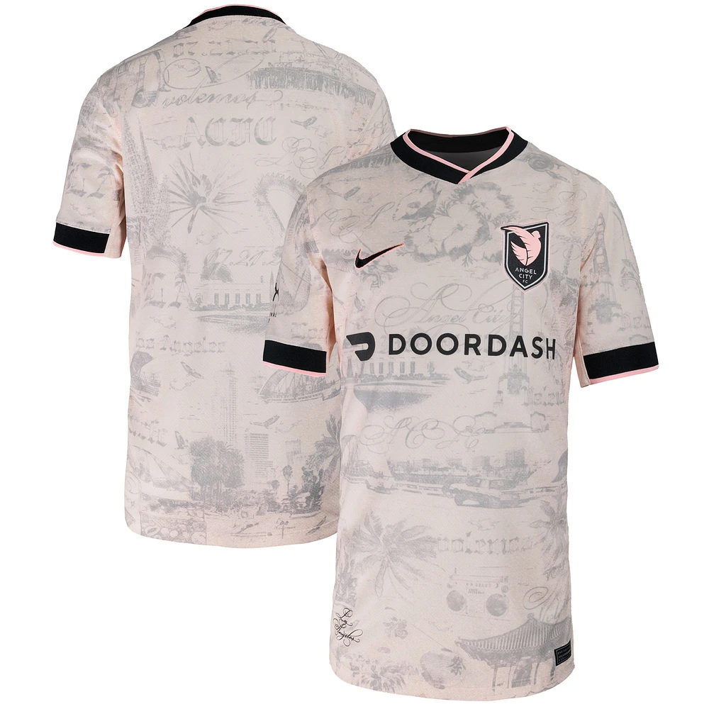 Youth Nike Tan Angel City FC 2025 The Los Angeles Kit Stadium Replica Jersey