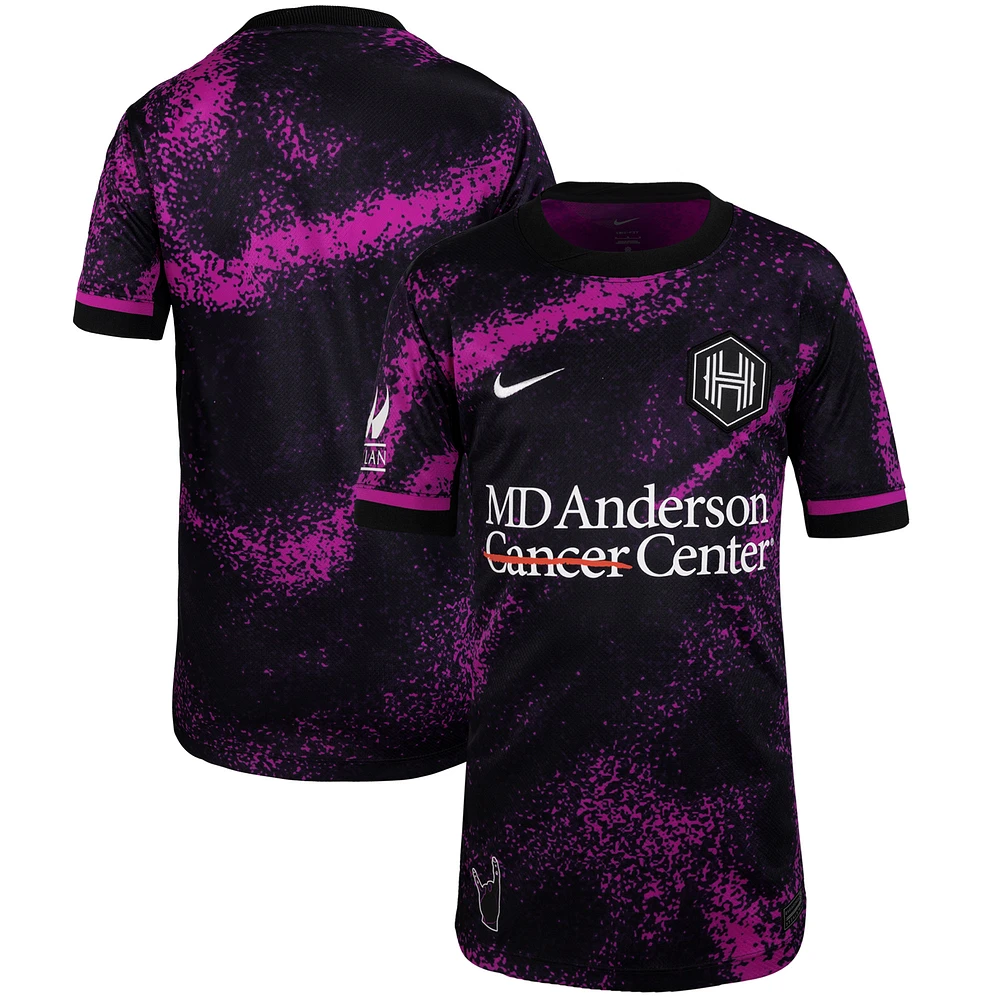 Youth Nike Black/Purple Houston Dash 2025 The Cosmic Storm Kit Stadium Replica Jersey