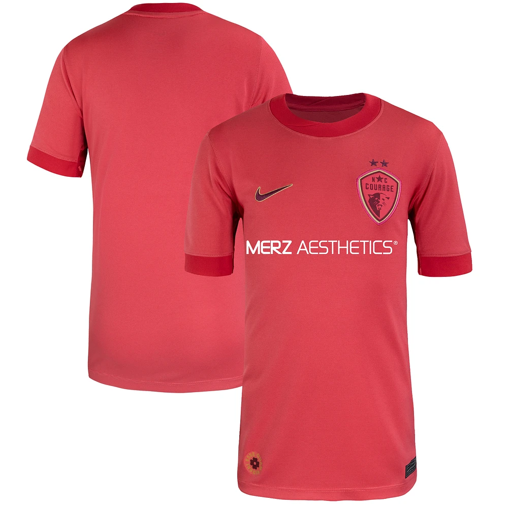 Youth Nike Scarlet North Carolina Courage 2025 The Believe Kit Stadium Replica Jersey