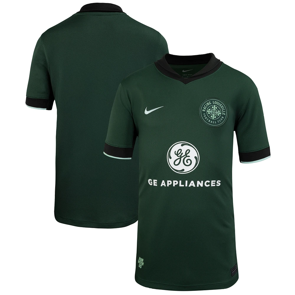 Youth Nike Forest Green Racing Louisville FC 2025 The Roots Kit Stadium Replica Jersey