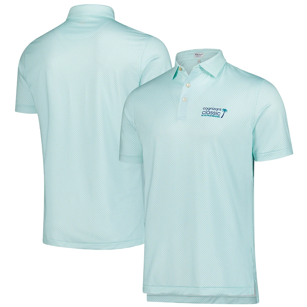 Men's Peter Millar Aqua Cognizant Classic Circle Geo Performance Jersey Polo