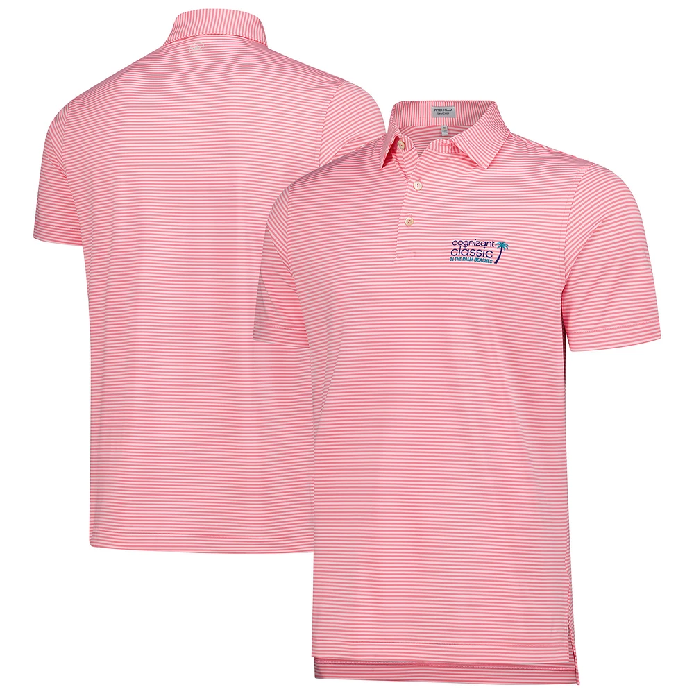 Men's Peter Millar Pink/White Cognizant Classic Hales Performance Jersey Polo