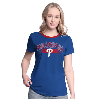 Women's G-III 4Her by Carl Banks Royal Philadelphia Phillies Pitch T-Shirt