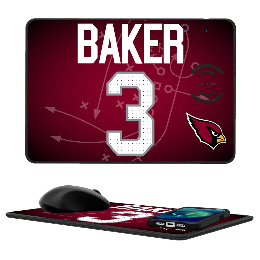 Keyscaper Budda Baker Arizona Cardinals Wireless Charger and Mouse Pad