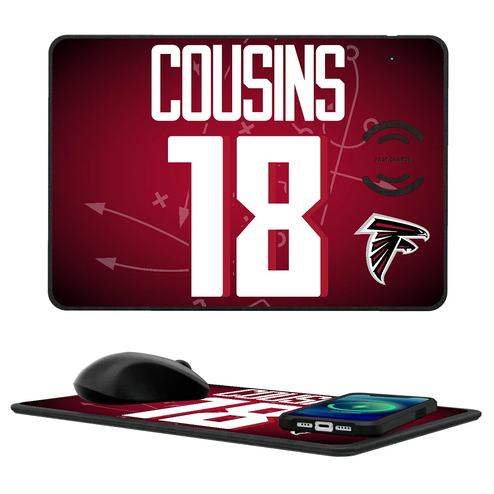 Keyscaper Kirk Cousins Atlanta Falcons Wireless Charger and Mouse Pad