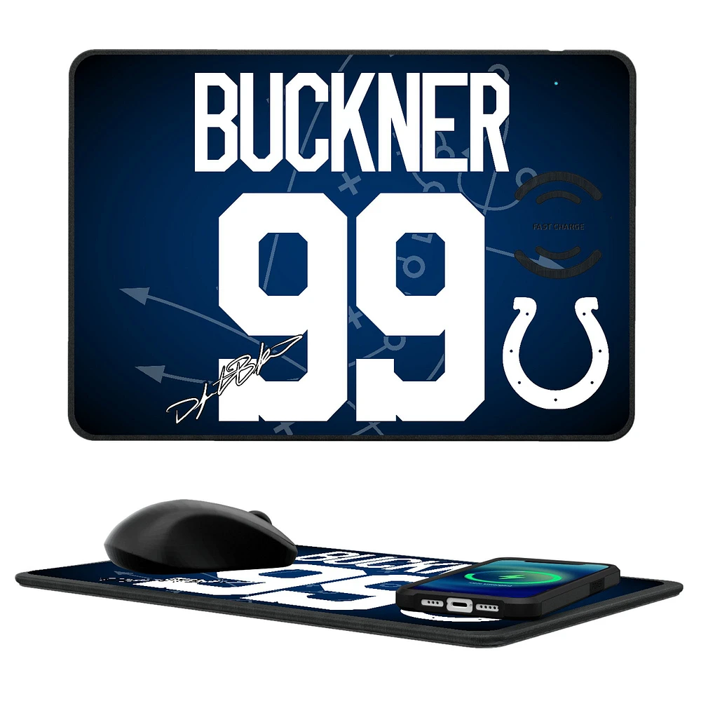 Keyscaper DeForest Buckner Indianapolis Colts Wireless Charger and Mouse Pad