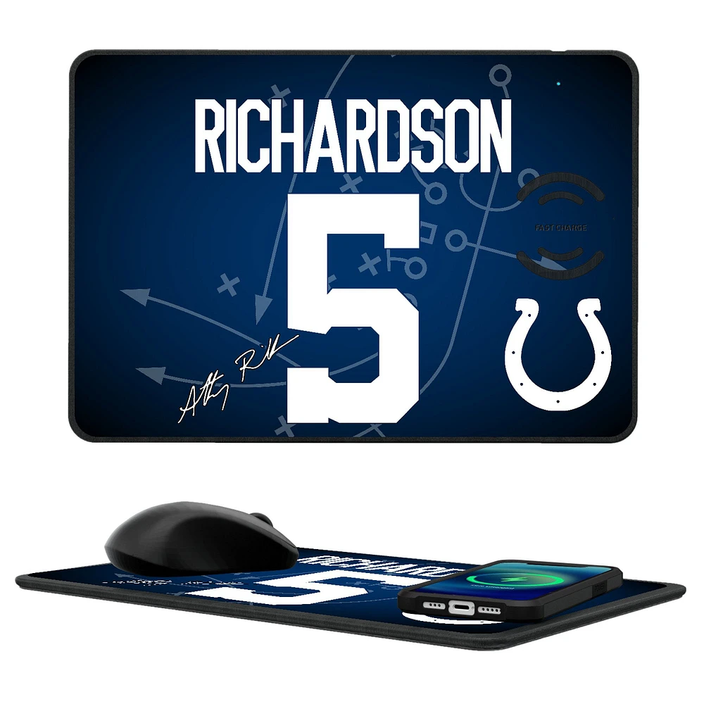 Keyscaper Anthony Richardson Indianapolis Colts Wireless Charger and Mouse Pad