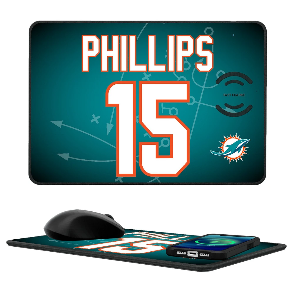 Keyscaper Jaelan Phillips Miami Dolphins Wireless Charger and Mouse Pad