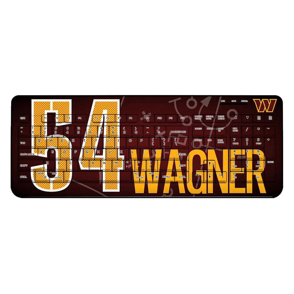 Keyscaper Bobby Wagner Washington Commanders Wireless Keyboard