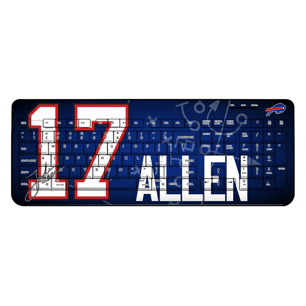 Keyscaper Josh Allen Buffalo Bills Wireless Keyboard