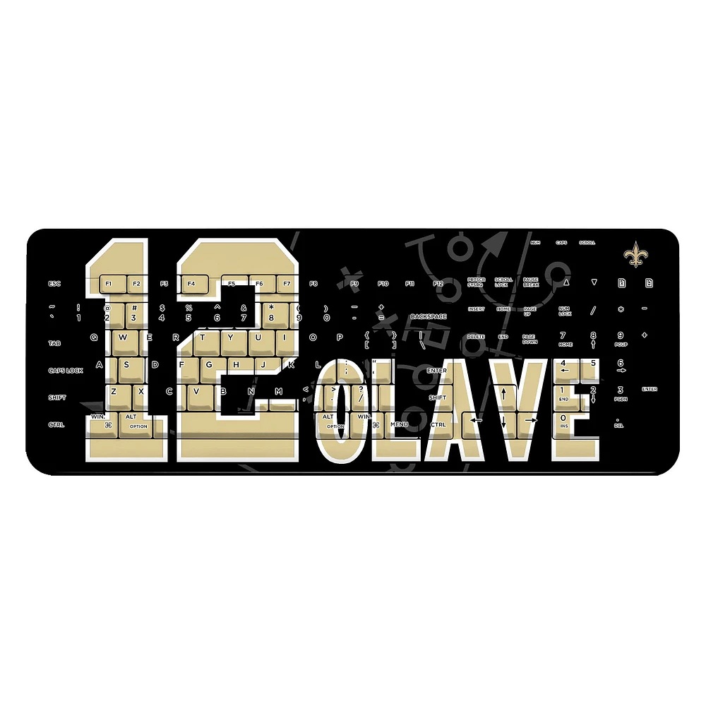 Keyscaper Chris Olave New Orleans Saints Wireless Keyboard