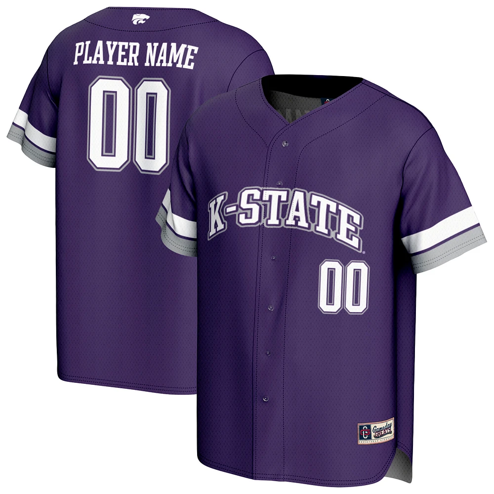 Unisex GameDay Greats Purple Kansas State Wildcats NIL Pick-A-Player Lightweight Collegiate Baseball Fashion Jersey
