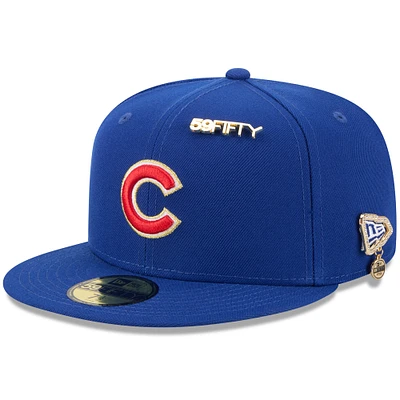 Men's New Era Royal Chicago Cubs 2025 59FIFTY Day Fitted Hat with Pins