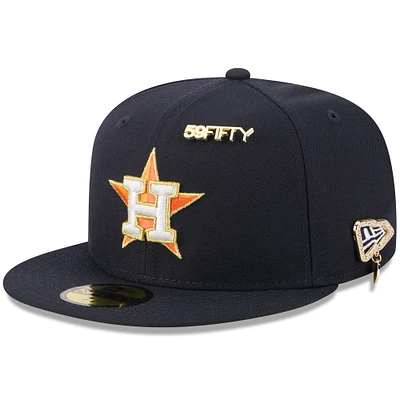 Men's New Era Navy Houston Astros 2025 59FIFTY Day Fitted Hat with Pins