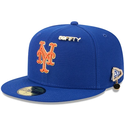 Men's New Era Royal York Mets 2025 59FIFTY Day Fitted Hat with Pins