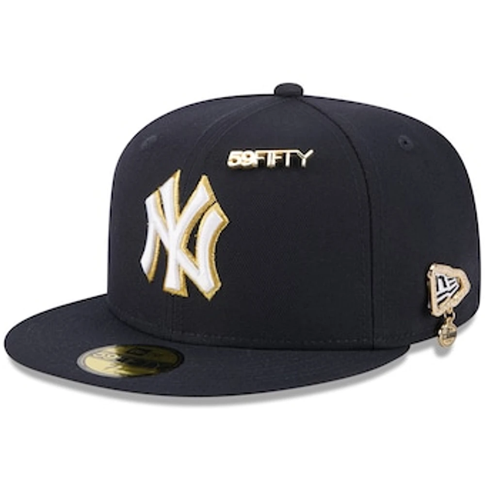 Men's New Era Navy York Yankees 2025 59FIFTY Day Fitted Hat with Pins
