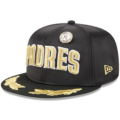 Men's New Era Black San Diego Padres 2025 59FIFTY Day Gold Leaf Fitted Hat