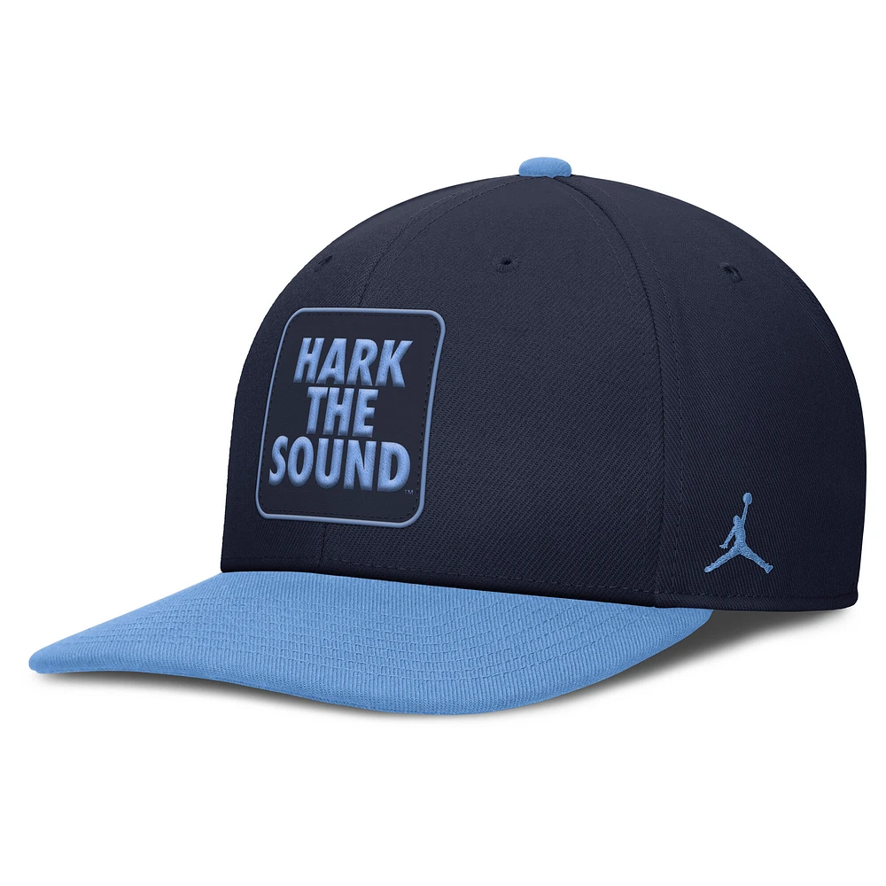 Men's Jordan Brand Navy/Carolina Blue North Carolina Tar Heels 2025 Sideline Campus Pro Local Snapback Hat