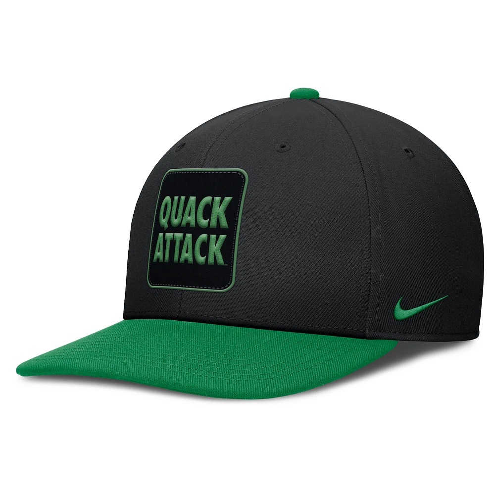 Men's Nike Black/Green Oregon Ducks 2025 Sideline Campus Pro Local Snapback Hat