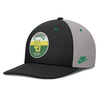Men's Nike Black/Gray Oregon Ducks Prep Pro Performance Snapback Hat