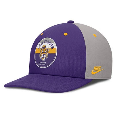 Men's Nike Purple/Gray LSU Tigers Prep Pro Performance Snapback Hat