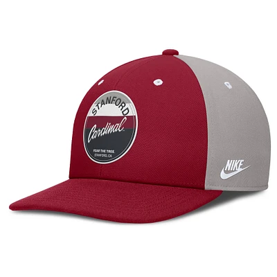 Men's Nike Cardinal/Gray Stanford Cardinal Prep Pro Performance Snapback Hat