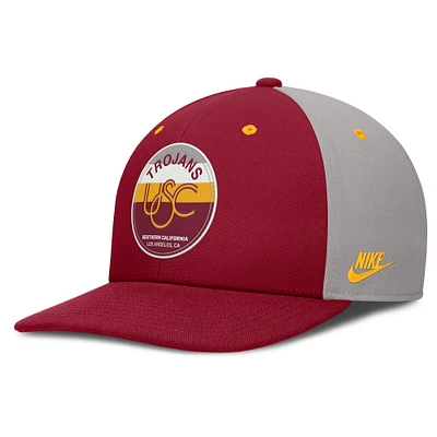 Men's Nike Cardinal/Gray USC Trojans Prep Pro Performance Snapback Hat