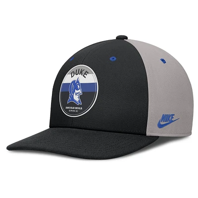Men's Nike Black/Gray Duke Blue Devils Prep Pro Performance Snapback Hat