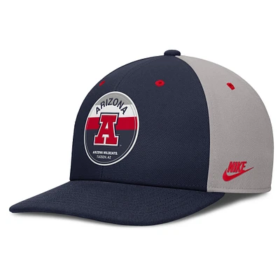 Men's Nike Navy/Gray Arizona Wildcats Prep Pro Performance Snapback Hat