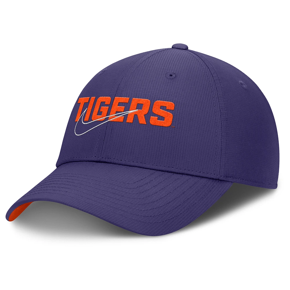 Men's Nike Purple Clemson Tigers Club Prep Performance Adjustable Hat