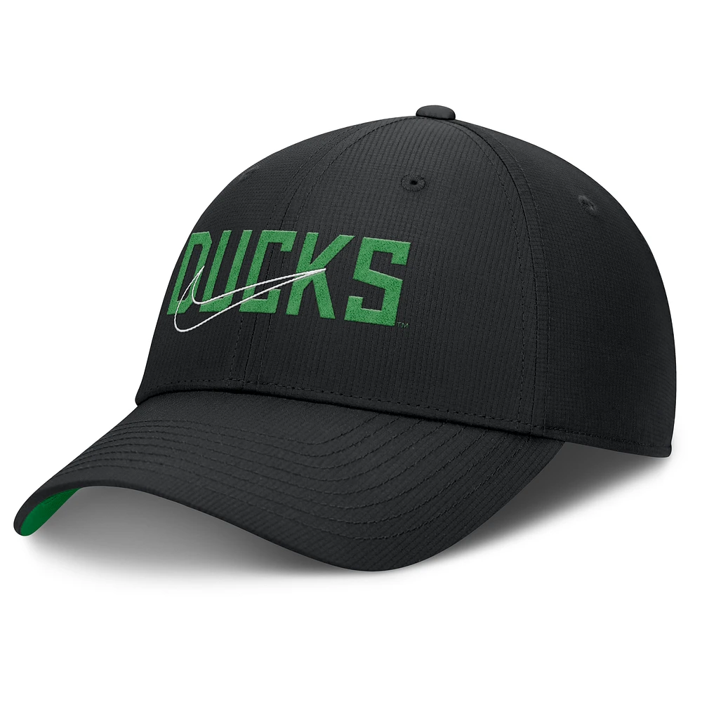 Men's Nike Black Oregon Ducks Club Prep Performance Adjustable Hat