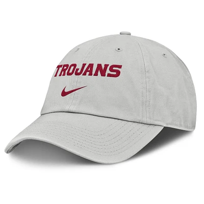 Men's Nike Gray USC Trojans 2025 On-Field Gameday Club Adjustable Hat
