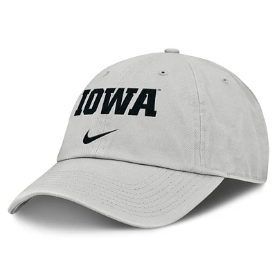 Men's Nike Gray Iowa Hawkeyes 2025 On-Field Gameday Club Adjustable Hat