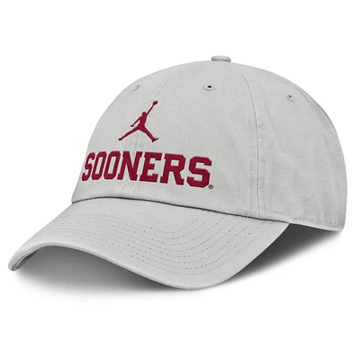 Men's Jordan Brand Gray Oklahoma Sooners 2025 On-Field Gameday Club Adjustable Hat