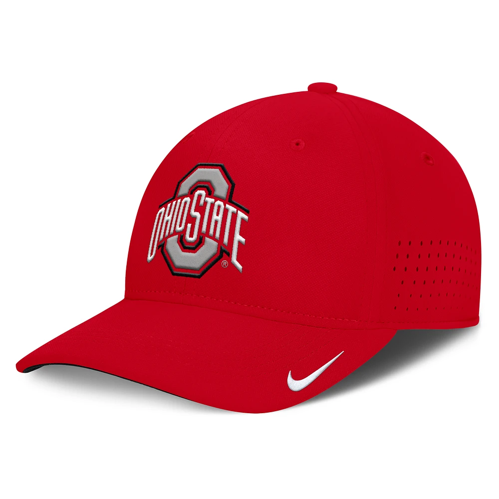 Men's Nike Scarlet Ohio State Buckeyes 2025 On-Field Gameday Performance Flex Hat