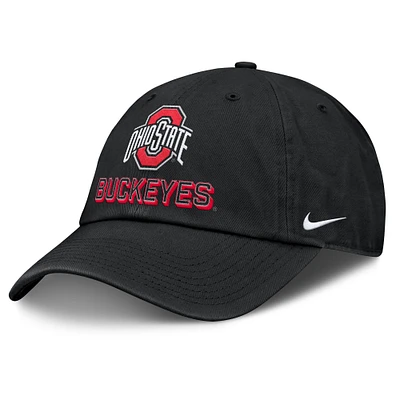 Men's Nike Black Ohio State Buckeyes 2025 On-Field Club Adjustable Hat