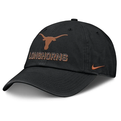 Men's Nike Black Texas Longhorns 2025 On-Field Club Adjustable Hat