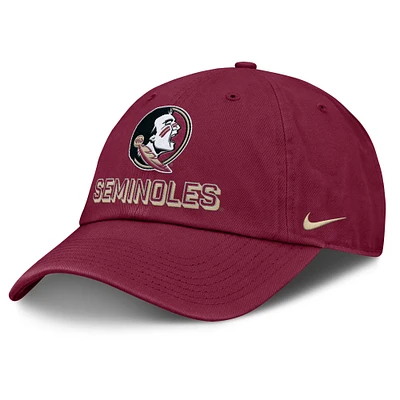 Men's Nike Garnet Florida State Seminoles 2025 On-Field Club Adjustable Hat